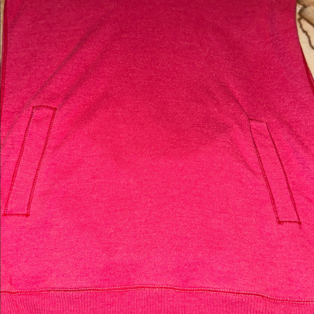 🖤HOLLISTER VINTAGE PINK HOODED TUNIC/DRESS SIZE L🖤 - Picture 7 of 10